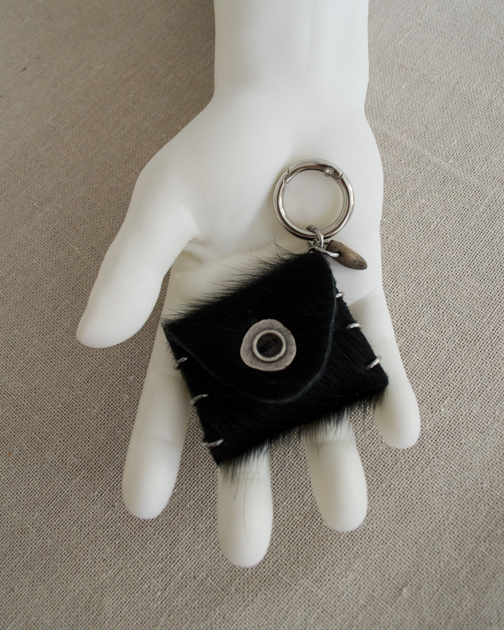 cowhide + driftwood bag bag charm !***